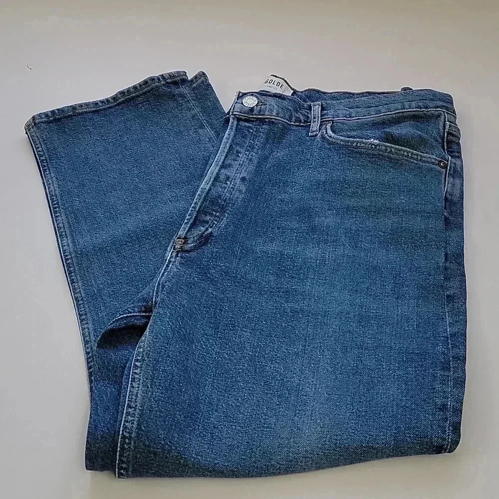 Agolde Riley High Rise Straight Crop Jeans *Transfer* - Picture 2 of 9